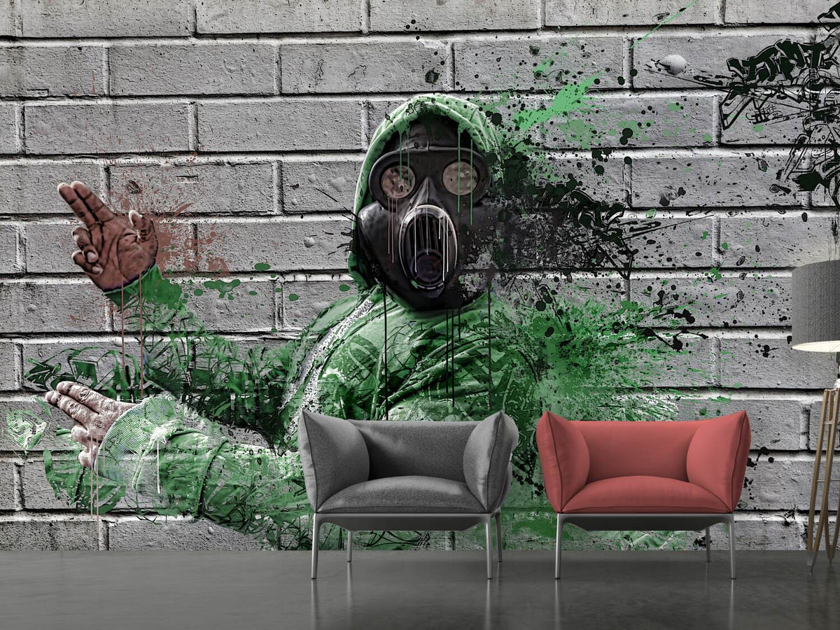 photo-wallpaper-graffiti-gas-mask