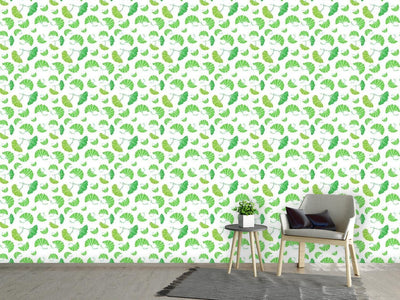 patterned-wallpaper-ginkgo-leaves