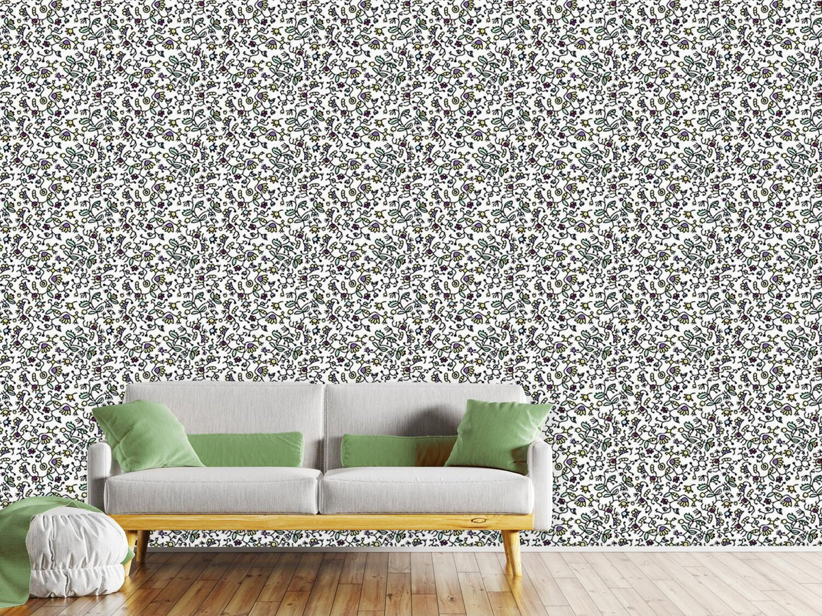 patterned-wallpaper-doodle-flora