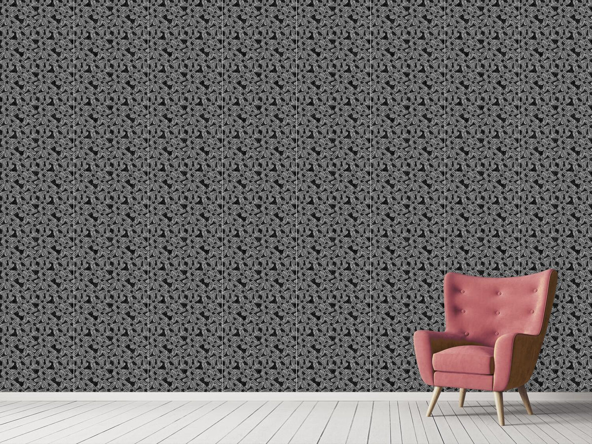 patterned-wallpaper-starfish-monochrome