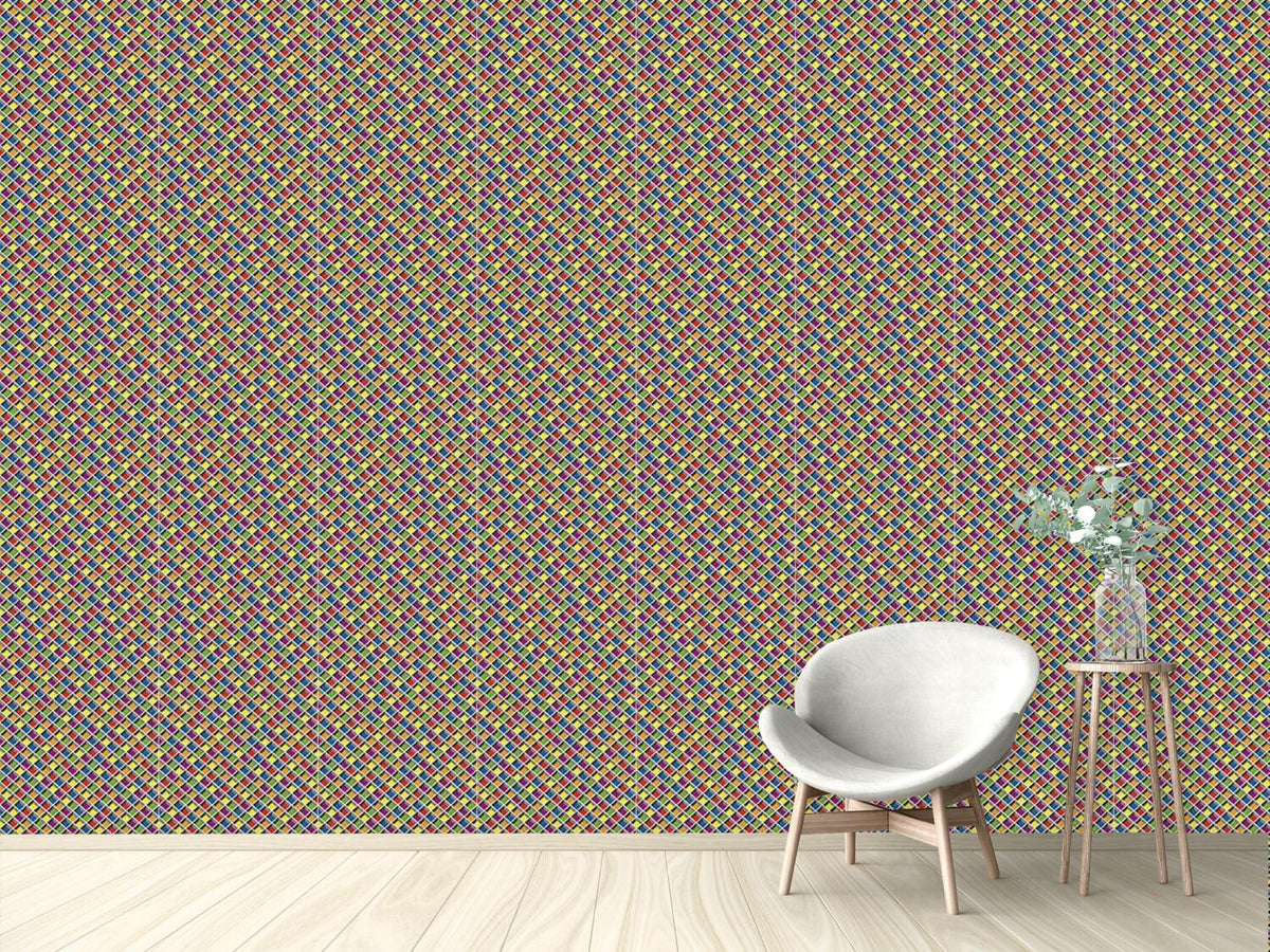 patterned-wallpaper-stained-glass-grid