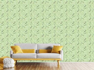 patterned-wallpaper-swirling-leaves-in-the-spring