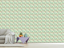 patterned-wallpaper-ladybugs-love-flowers