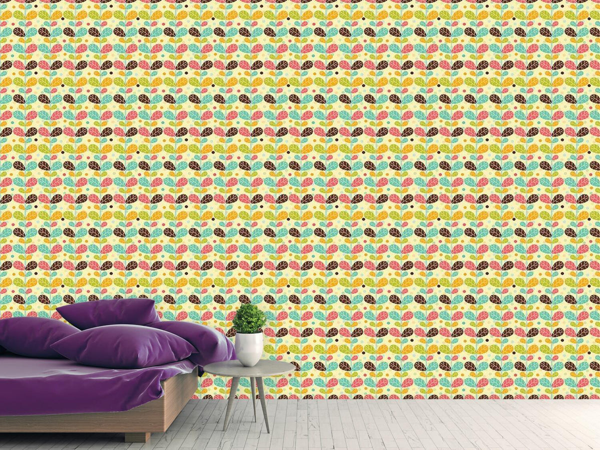 patterned-wallpaper-retro-twin-leaf