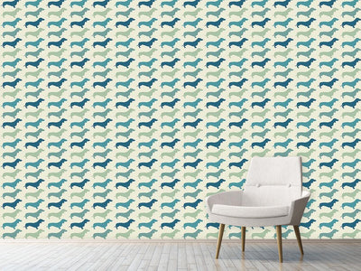 patterned-wallpaper-dachshund-vintage