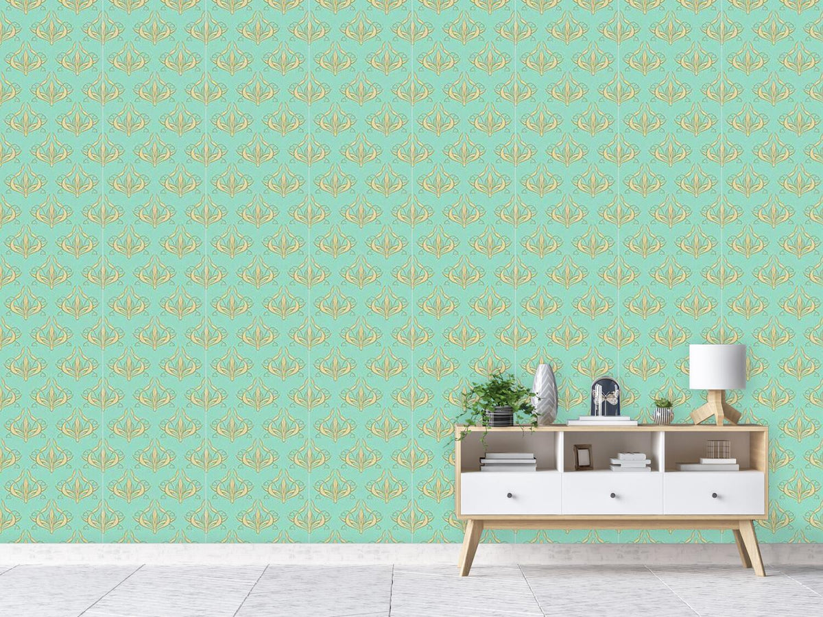 patterned-wallpaper-lily-aquamarine