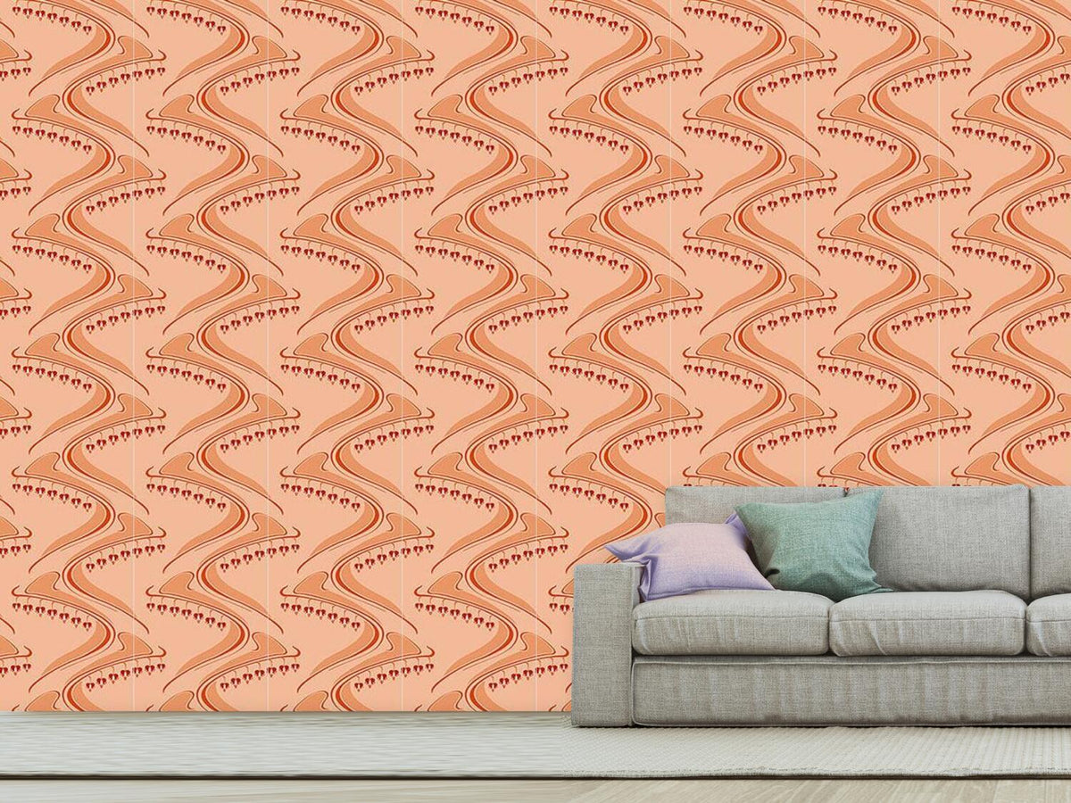 patterned-wallpaper-herzblueten-apricot