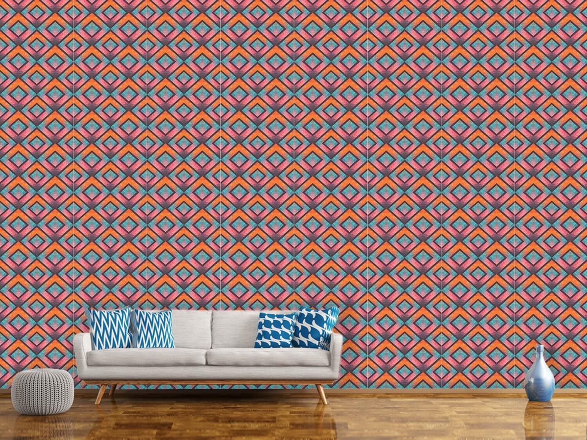 patterned-wallpaper-crystal-mosaic