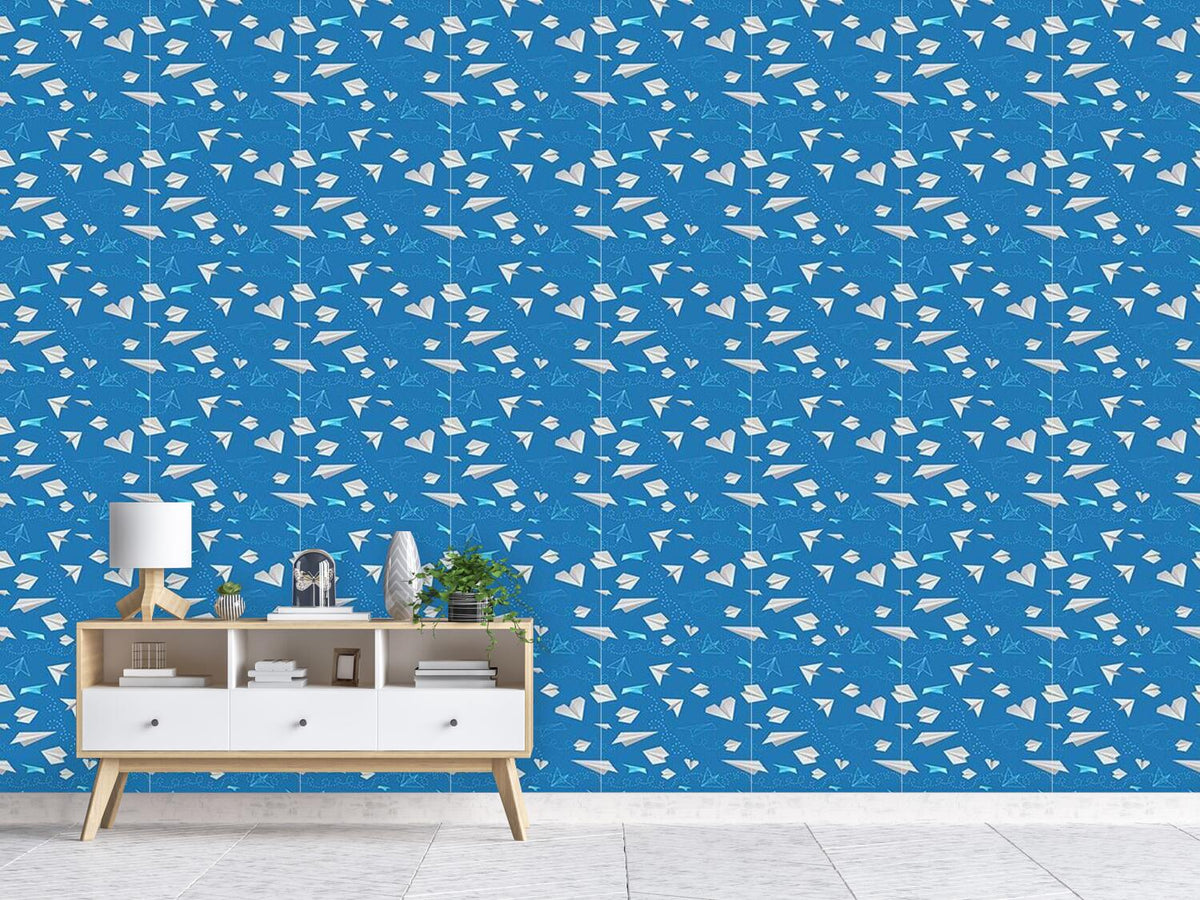 patterned-wallpaper-paper-planes