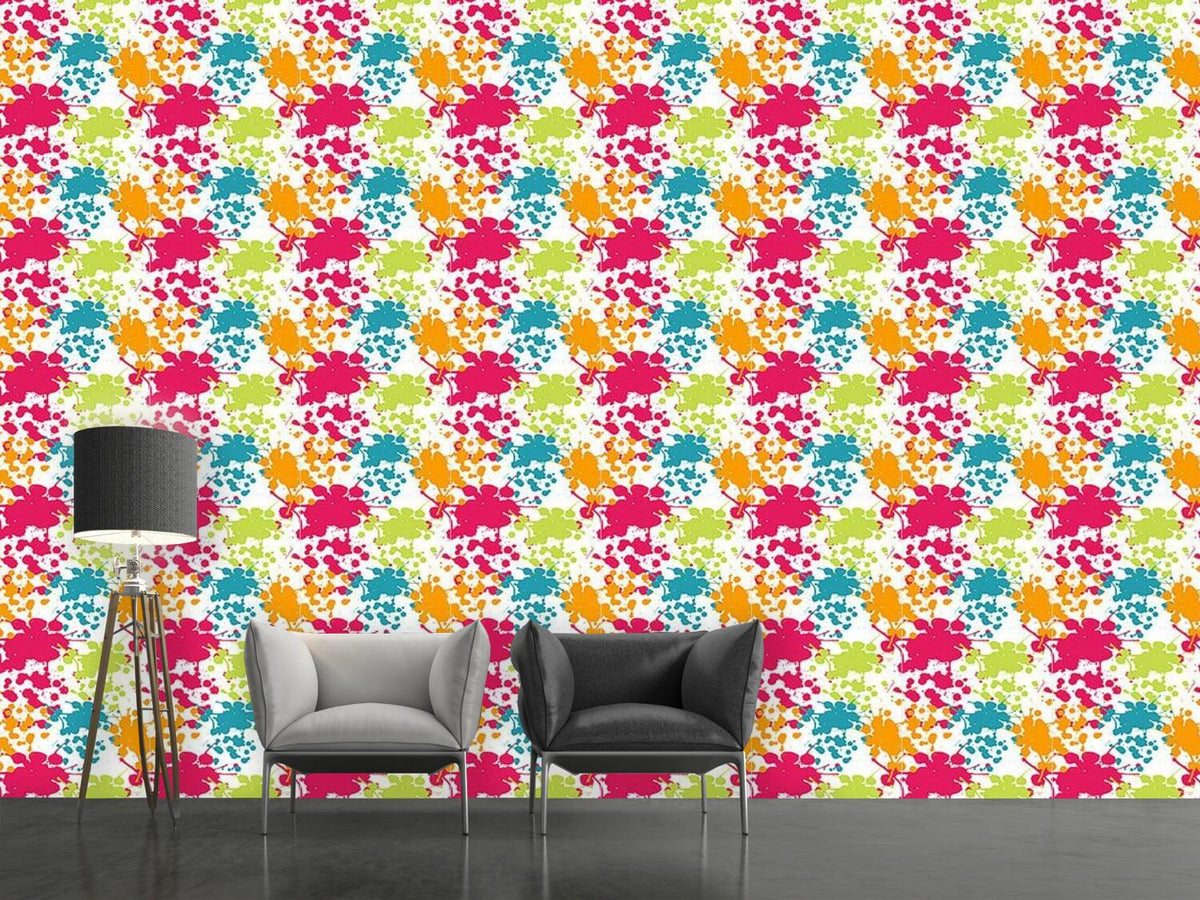 patterned-wallpaper-spray-paint-splashes