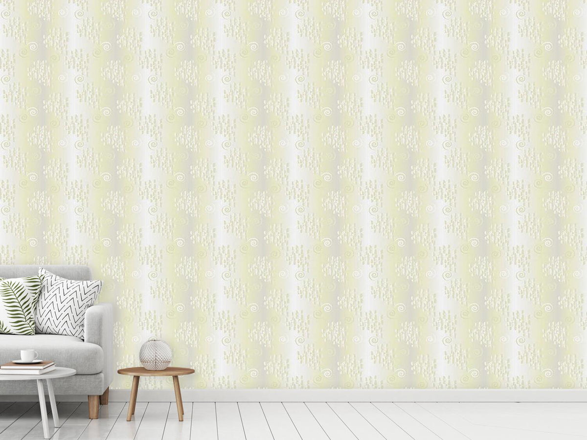 patterned-wallpaper-behind-tender-curtains