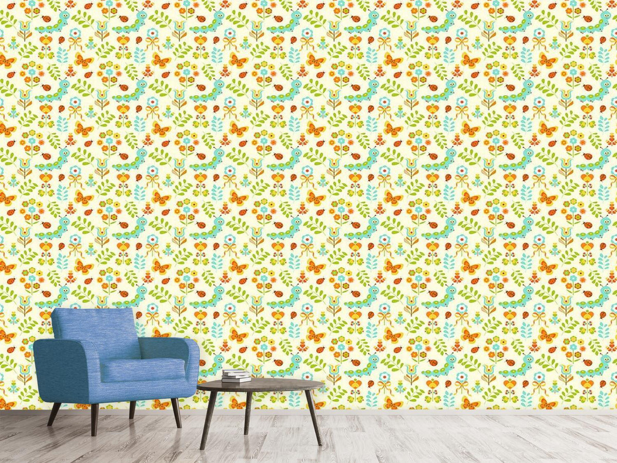 patterned-wallpaper-caterpillar-in-the-wonderland