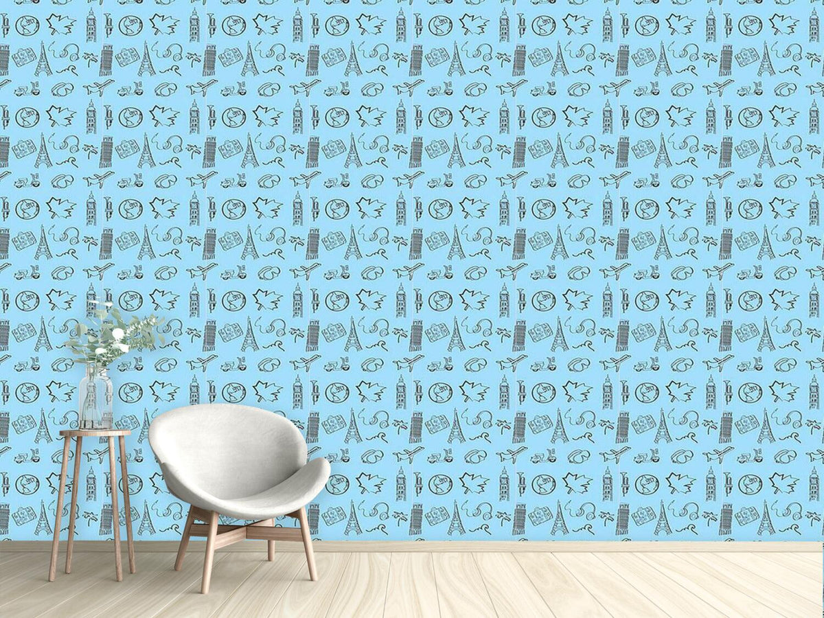Patterned Travel System Patterned Wallpaper World Travel