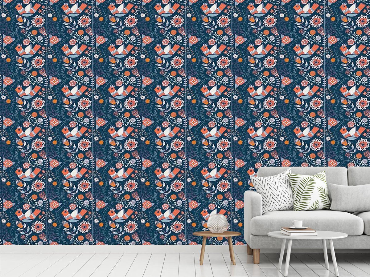 patterned-wallpaper-enchanting-bird-paradise