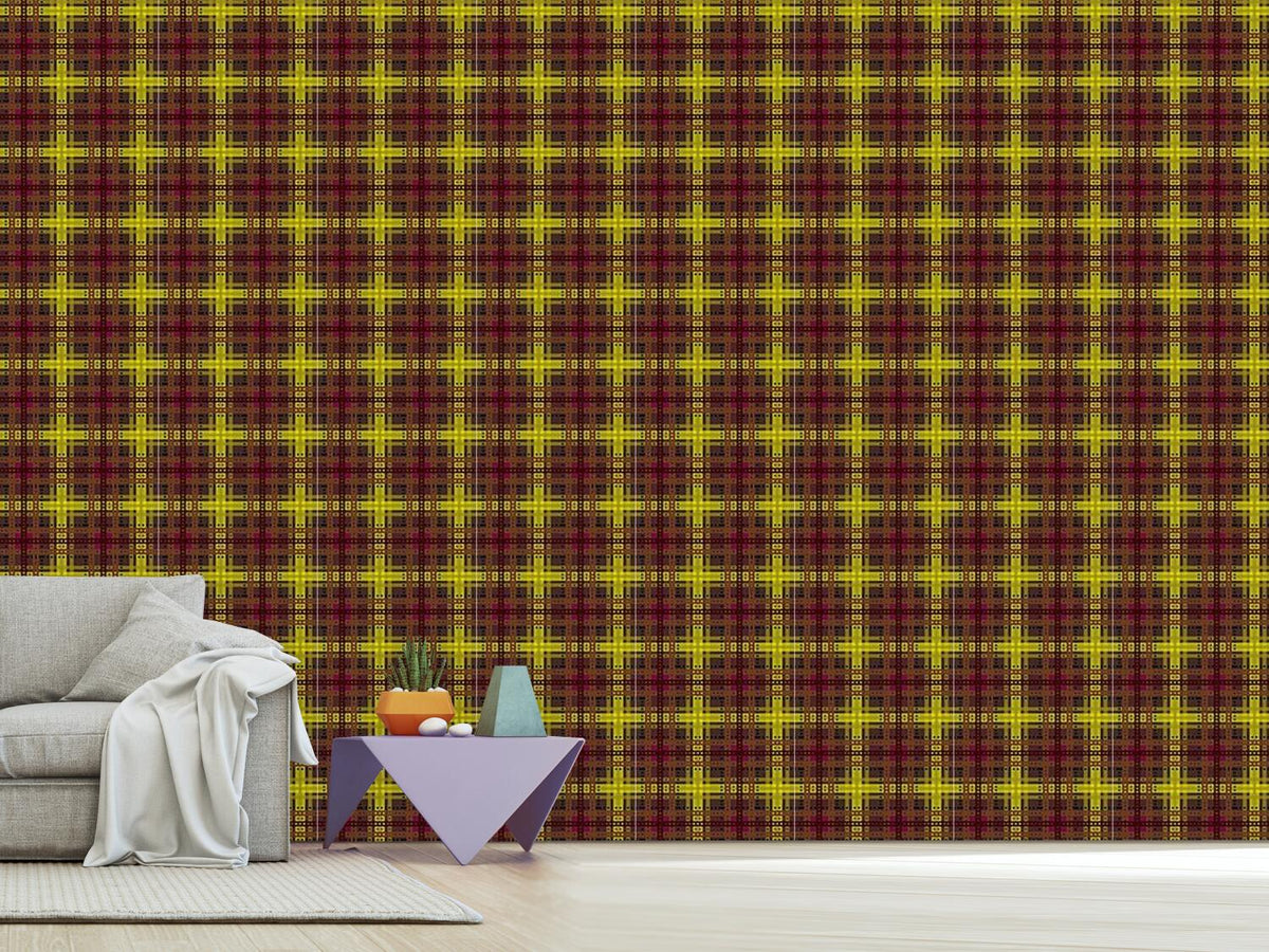 patterned-wallpaper-brown-tartan