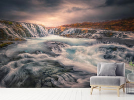 photo-wallpaper-sunset-at-bruarfoss-x