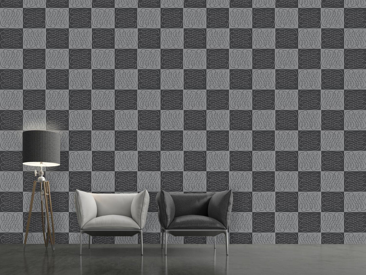 patterned-wallpaper-checkerboard-bows