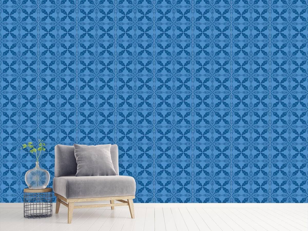 patterned-wallpaper-moroccan-blue