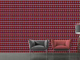 patterned-wallpaper-fleurs-de-lis-rouge