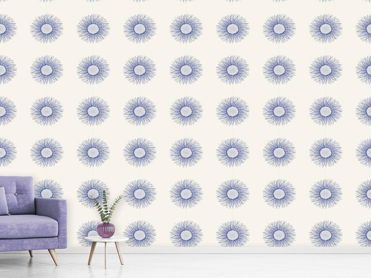 patterned-wallpaper-sunflower-blue