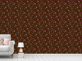 patterned-wallpaper-christmas-tree-decorations