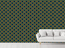 patterned-wallpaper-metal-flowers