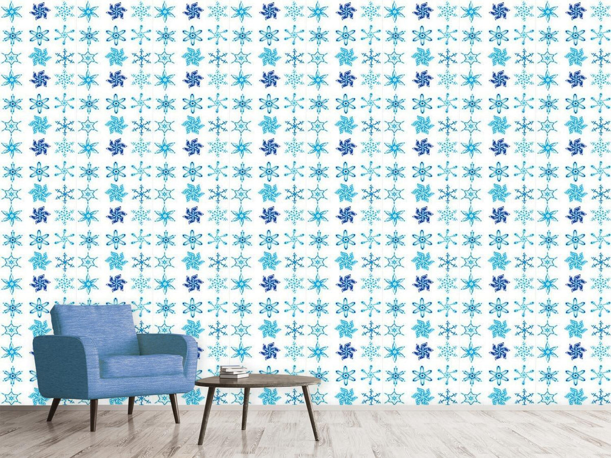 patterned-wallpaper-snowflake-collection