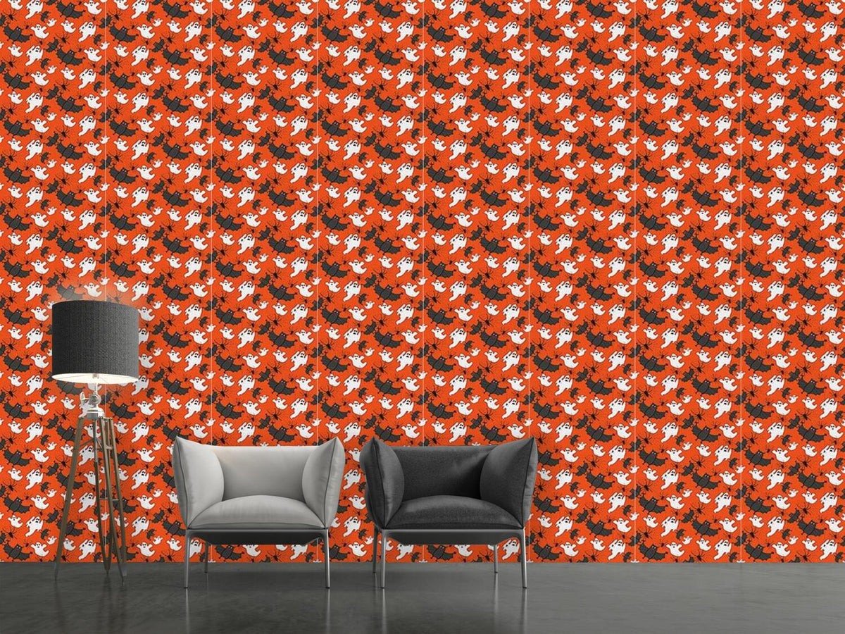 patterned-wallpaper-spooky-creatures