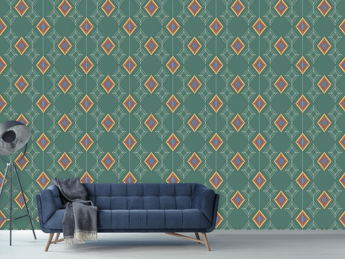 patterned-wallpaper-rhombs