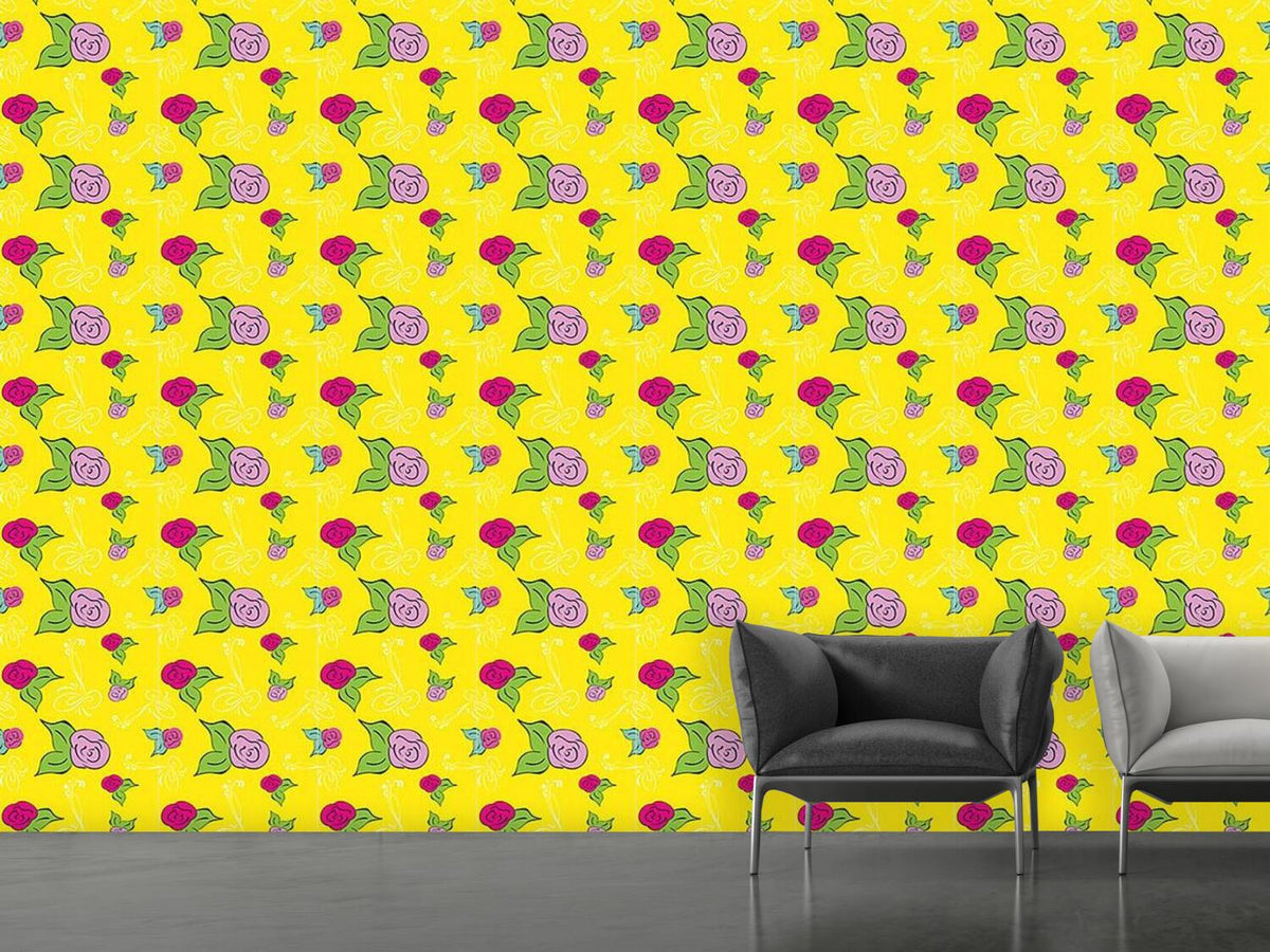 patterned-wallpaper-a-rose-is-a-rose