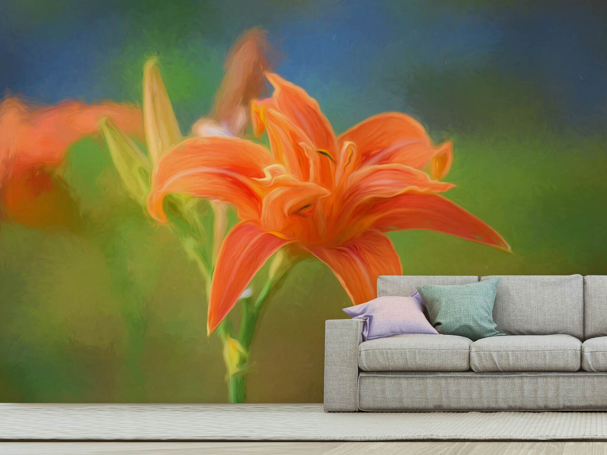 photo-wallpaper-painting-of-a-lily