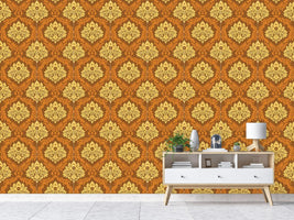 patterned-wallpaper-damask-caramel