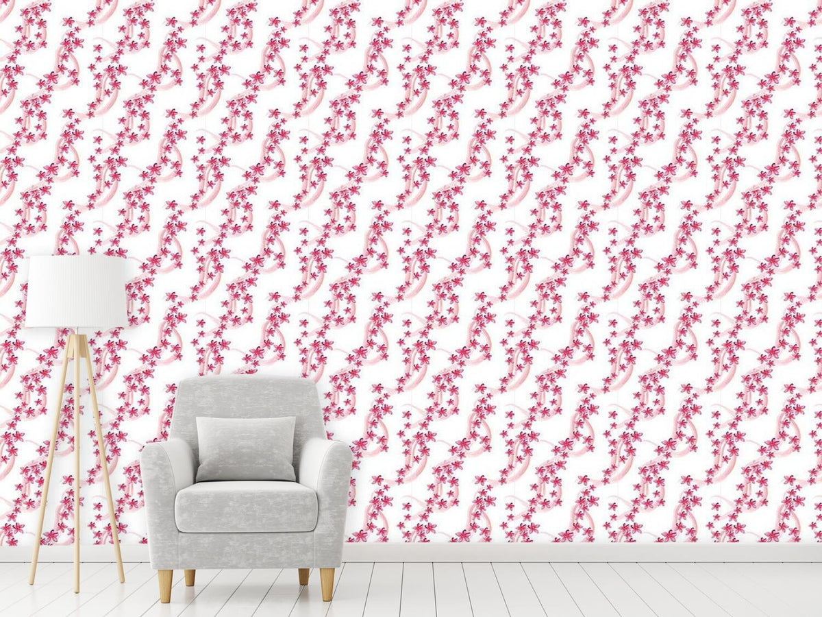 patterned-wallpaper-frangipani-blossoms