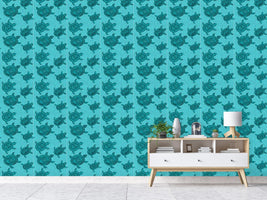 patterned-wallpaper-polynesian-sea-turtles