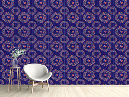 patterned-wallpaper-rose-wreath