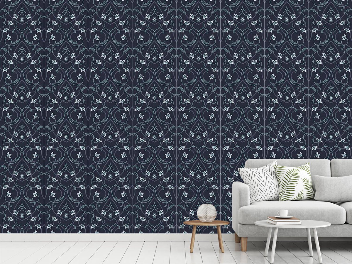 patterned-wallpaper-gothic-flower-fantasy