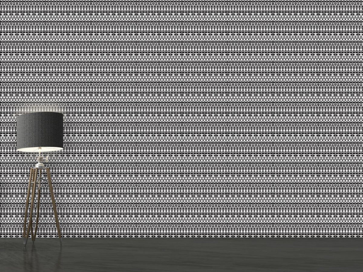 patterned-wallpaper-tribal-monochrome