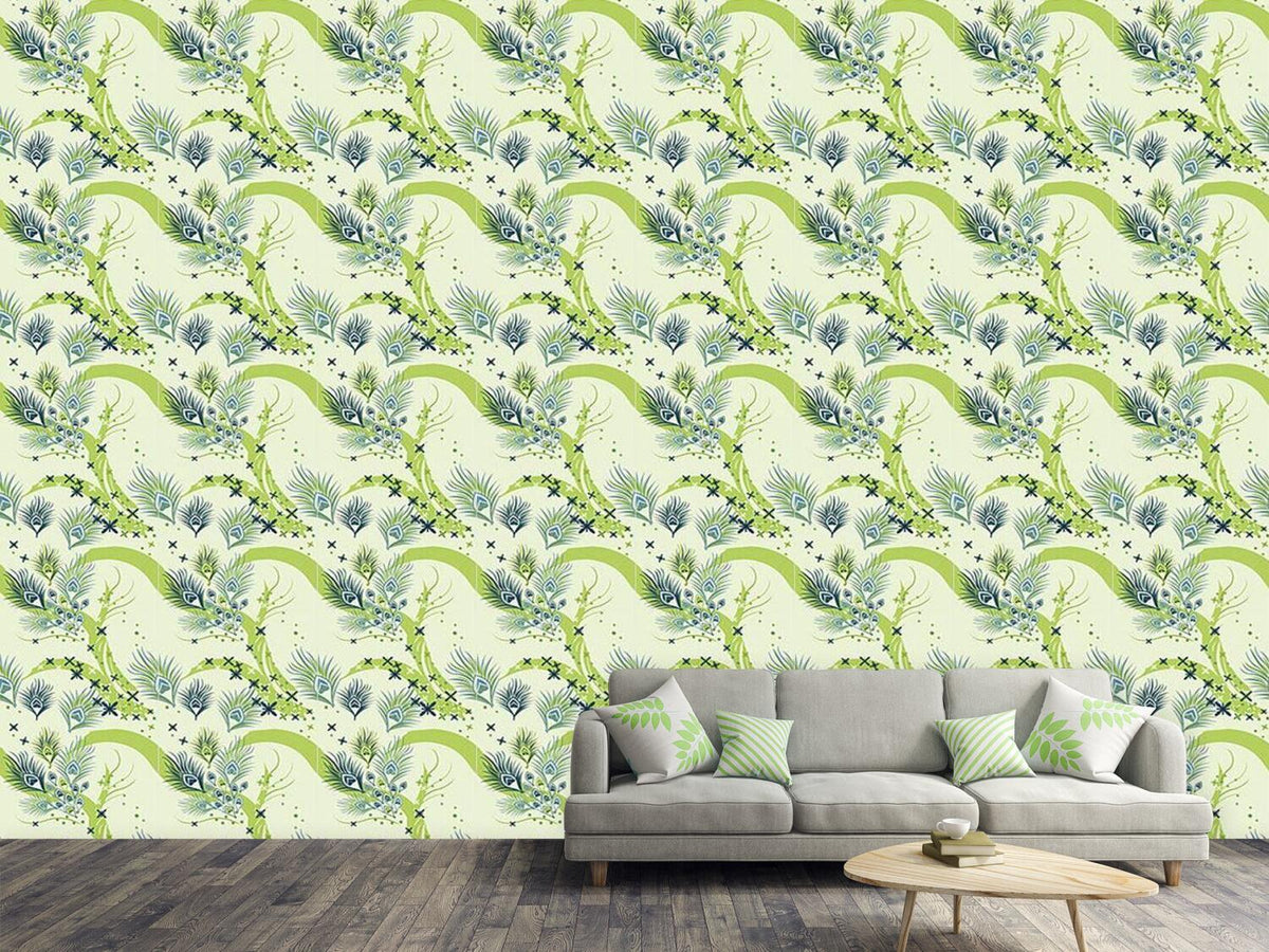 patterned-wallpaper-stylized-peacock-eyes