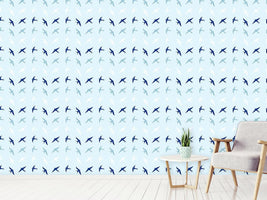 patterned-wallpaper-swallows-in-the-sky