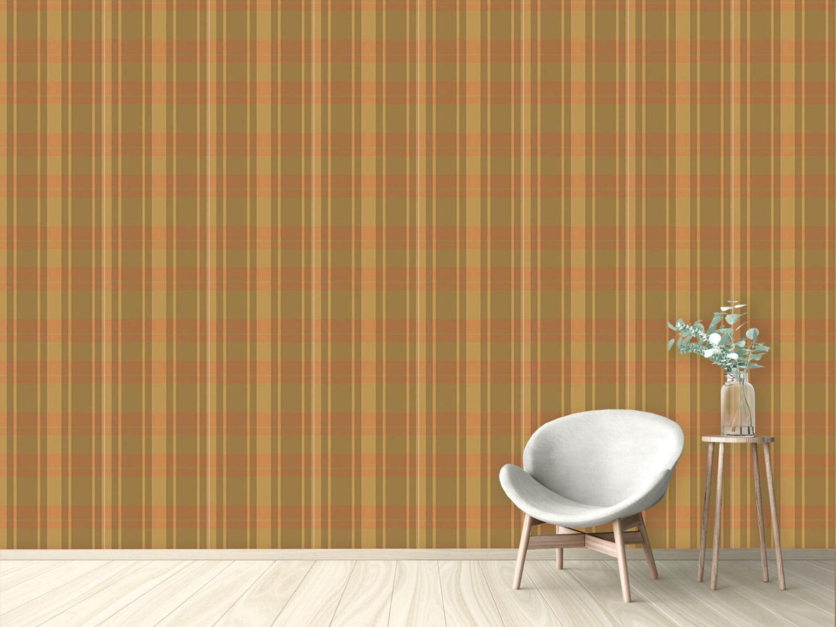 patterned-wallpaper-tartan-brown