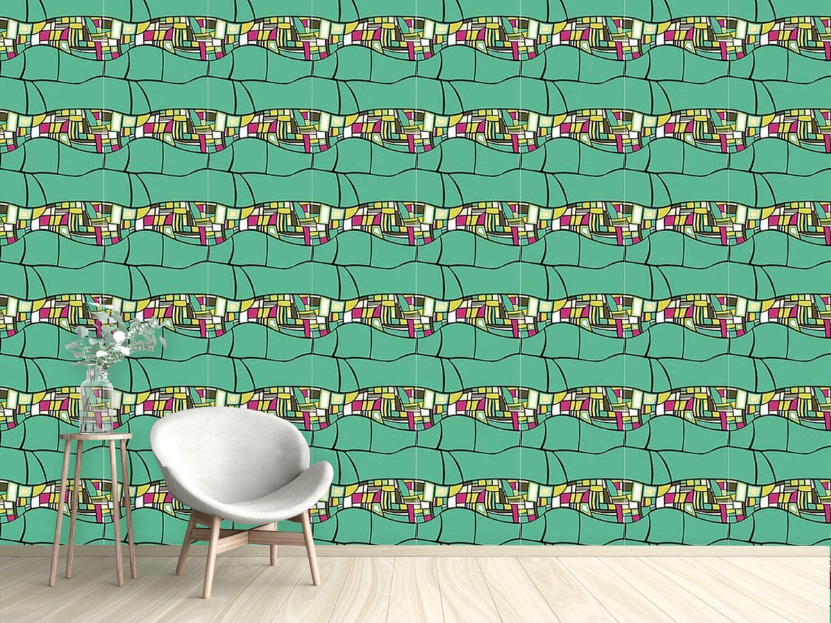 patterned-wallpaper-stilismo-turqoise