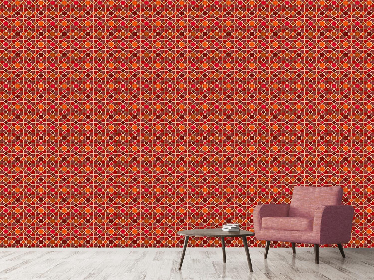 patterned-wallpaper-morocco-red