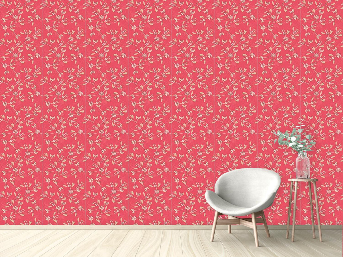 patterned-wallpaper-mistletoe-pink