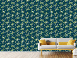 patterned-wallpaper-butterflies-on-foliage