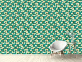 patterned-wallpaper-vintage-rose-bouquet