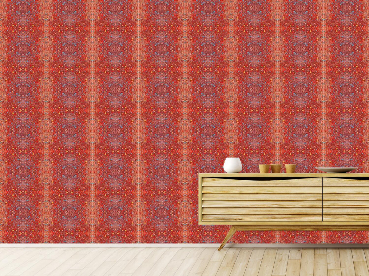 patterned-wallpaper-stained-red