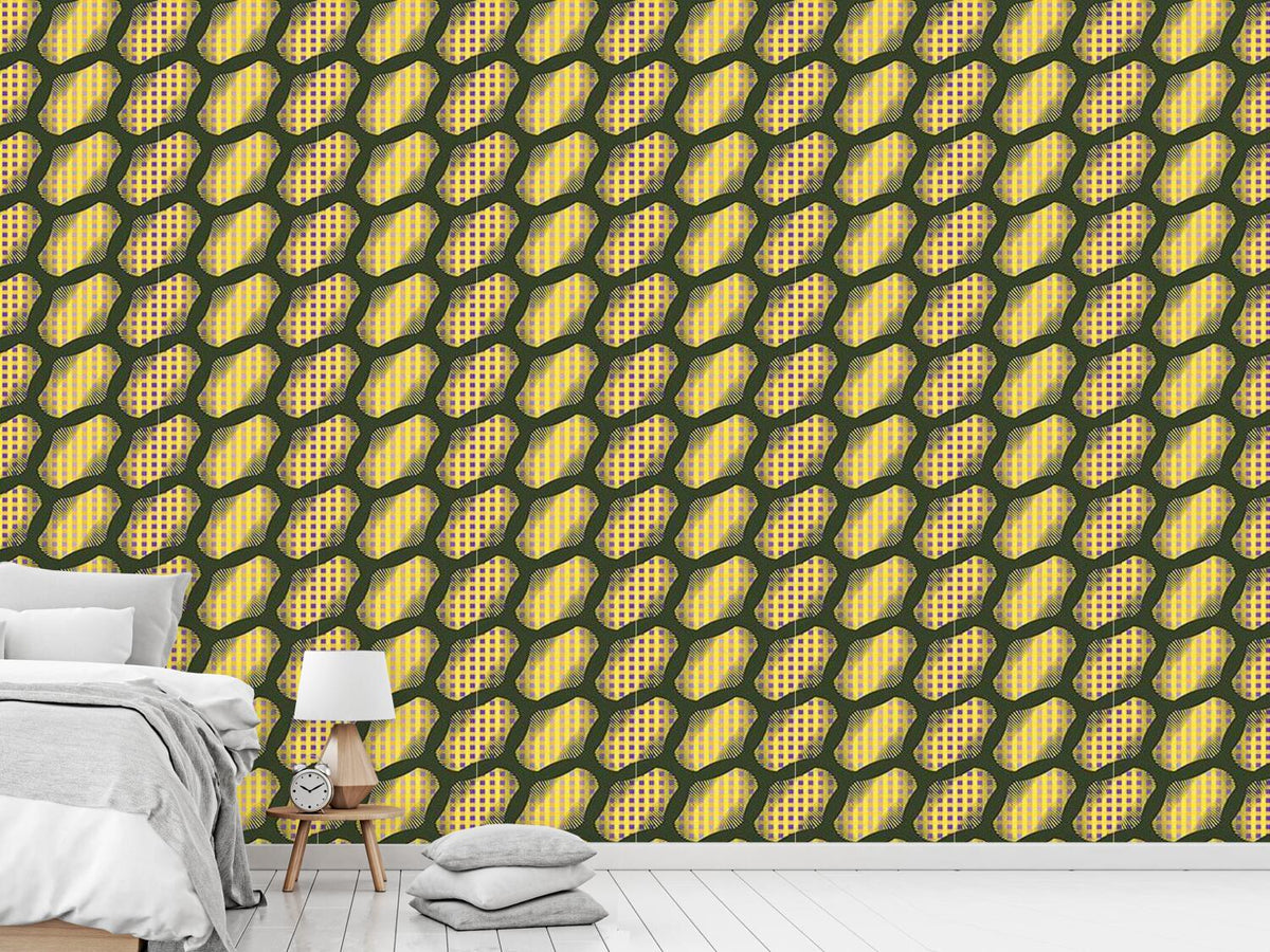 patterned-wallpaper-checks-in-the-venus-flytrap