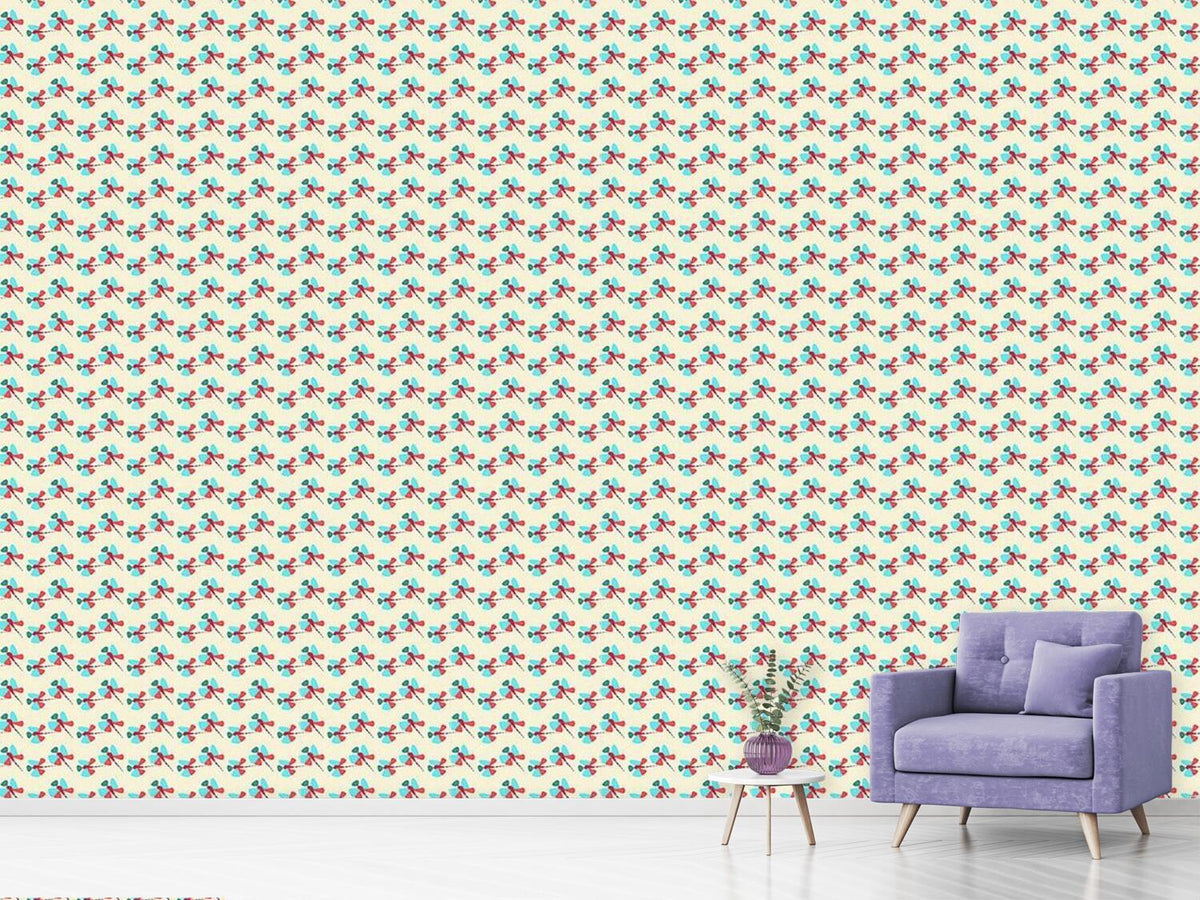 patterned-wallpaper-dragonfly