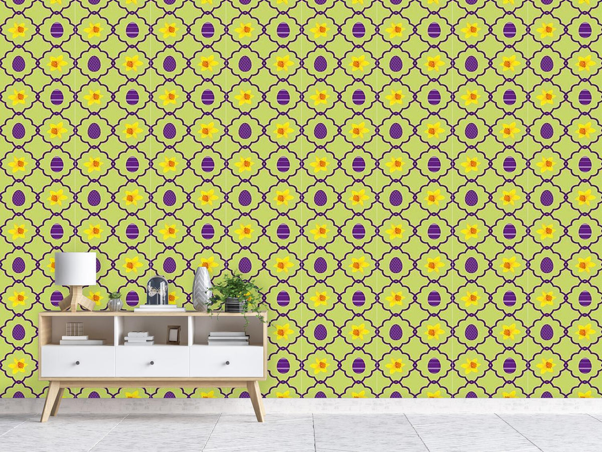 patterned-wallpaper-easter-daffodils