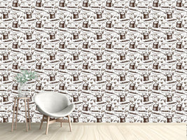 patterned-wallpaper-baking-utensils